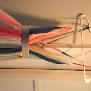 Full length multi colored dress.